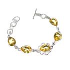 Faceted Lemon Quartz Gemstone Fashion Jewelry Bracelet 7 C256