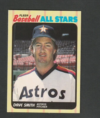 1989 Fleer Baseball All-Stars Dave Smith #38 Houston Astros - Image 1 of 2