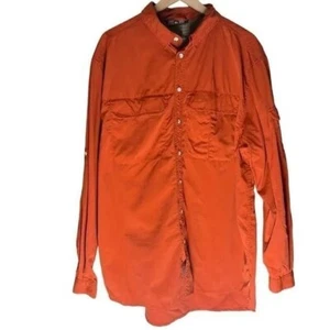 REI Camicia Uomo Manica Lunga Bottoni UPF 40 Sole Escursionismo Outdoor Ventilata Ruggine XLT - Foto 1 di 5