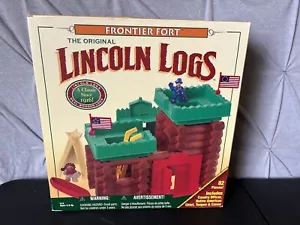 Vintage Lincoln Logs Frontier Fort Set Real Wooden Logs Set of 82 New! Read Desc - Picture 1 of 5