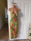 Boohoo Yellow Foral 3/4 Dress Size 12 New Without Tags