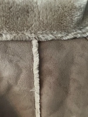 Abrigo para mujer Covington gamuza topo e imitación piel de oveja talla XL - ¡NUEVO CON ETIQUETAS! Foto 1 de 4