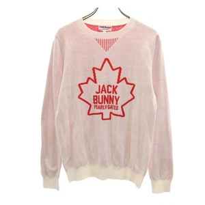 Jack Bunny!! by PEARLY GATES golf maglia manica lunga 1 bianco sistema maglione donna - Foto 1 di 9