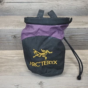 Arc'teryx Carabiner Climbing Chalk Bag Rare Purple Black Made In Canada USED - Picture 1 of 7
