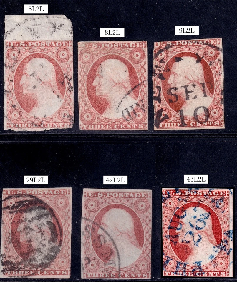 6 EXPERTAMENTE CHAPADO L2L SCOTT #11A 3c WASHINGTON, TAMBIÉN BUENO PARA ESTUDIO DE COLOR Foto 1 de 1