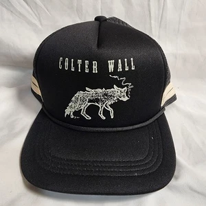 Colter Wall Imaginary Appalachia Black Two Stripe Trucker Hat - Picture 1 of 8