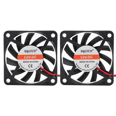 2X Lüfter Gehäuselüfter für PC Computer 60x60x10mm 60mm leise FAN 5V 12V 24V DE - Bild 1 von 4