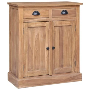 Cabinet Storage Console Table with Drawers for Living Room Solid Teak vidaXL - Picture 1 of 11