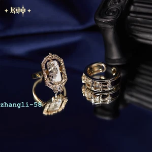 Anello Ufficiale Genshin Impact Funina Tema S925 Argento Ottone Regolabile Regalo Natale - Foto 1 di 16