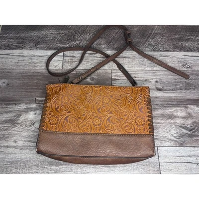 Justin Botas Cuero Vegano Repujado Bandolera Western Bolso de Hombro Vaquera Rodeo Foto 1 de 4