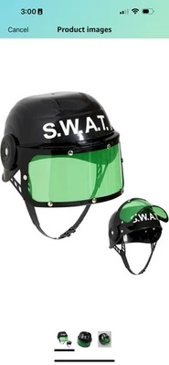 SWAT police Helmet for Kids Halloween Costume Or Dress Up One Size Fits Most ￼ - Image 1 of 4