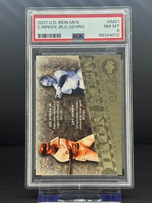 Cal Ripken Jr / Lou Gehrig 2007 Upper Deck 铁杆男式 #IM21 等级 PSA 8 流行 1 — 第 1/4 张图片