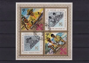 SA23i Burundi 1967 60th Anniv of Scout Movement, World Scout Jamboree used block - Picture 1 of 1