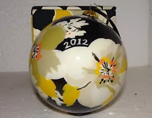 Vera Bradley 2012 Dogwood Glass Ball Ornament Christmas Season 🎄 - Picture 1 of 7