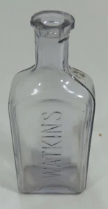 Watkins 6" Vintage Flasche - Glas klar geprägtes Glas - Bild 1 von 7