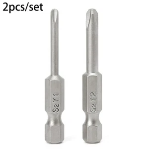 Triwing Y Tip Magnetic Screwdriver Bits Set 2 Pcs 50mm Length Steel Material - Picture 1 of 8