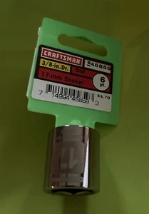 NEW  Craftsman 17 MM  Easy Read  6 Point  3/8" Drive Shallow Socket  45659 USA - Bild 1 von 2