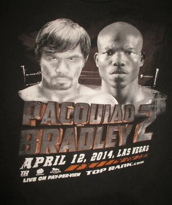 Camiseta 2014 Manny Pacquiao vs Timothy Bradley 12 de abril de 2014 Las Vegas (XL) Foto 1 de 2