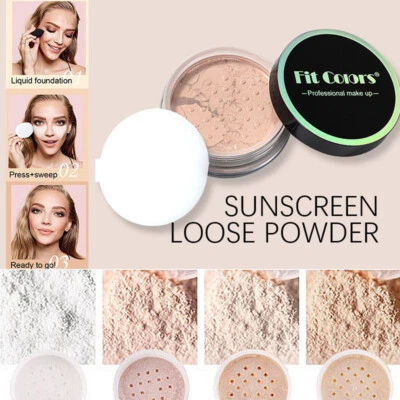 ✹Korean Loose Powder Full Brightening Concealer Mineral Face Foundation Cosmetic - Image 1 of 4