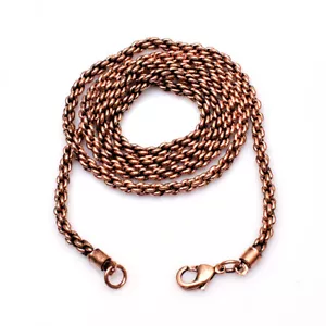 100% Oxidierte Pure Kupfer Seilkette Designer Glieder Halskette Schmuck RJ-05 - Bild 1 von 6