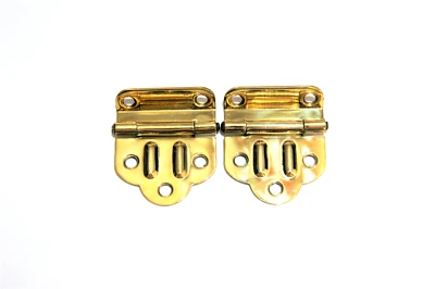 Hoosier Hinge for Wilson Sellers Napanee Cabinet 3/8 Offset Brass Pair - Image 1 of 4
