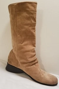 Botas de gamuza suave para mujer Markon talla 11M media pantorrilla ""simone"" estilo marrón - Imagen 1 de 8