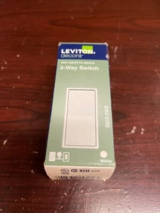 Leviton Decora 5603-2WS Rocker bianco 15 A interruttore a 3 vie a terra - Foto 1 di 6