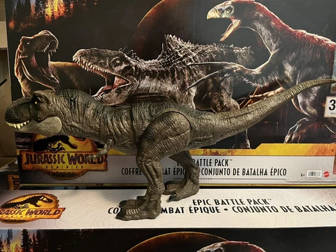 Jurassic World Dominion Thrash 'n Devour Tyrannosaurus T Rex with Sound & Motion Cover