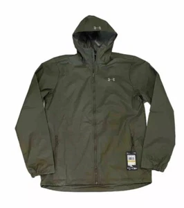 NWT - Under Armour Men’s Storm Forefront Rain Jacket - Green - Medium - Picture 1 of 7