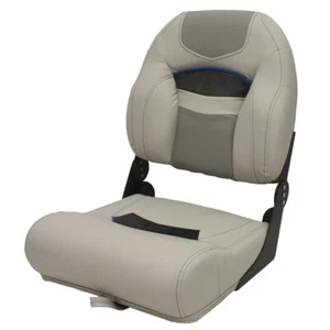Lowe Boat Folding Fishing Seat 2249588 | Sport Deck 224 Gray Black - Picture 1 of 6