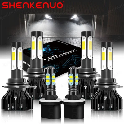 For Saturn SC1 SC2 1997-2002 LED Headlight + Fog Light Bulbs Combo 9005 9006 880 - Image 1 of 4