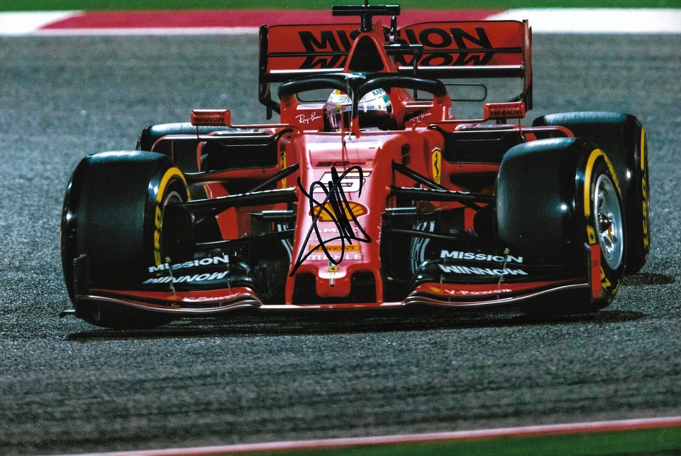 Sebastian Vettel "Ferrari" signed 8x12 inch photo autograph - Image 1 of 1