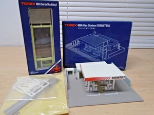 TWO Detailed Tomix N Scale 4043 Office Building PLUS 4066 GAS STATION MIB - Picture 1 of 10