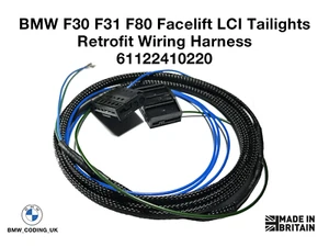 BMW F30 F31 F80 LCI Taillight Retrofit Wiring Harness 61122410220 - Picture 1 of 3