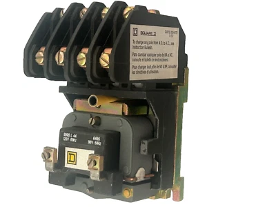Square D 8903 L040V02 Ser. C 120VAC Electrically Held Lighting Contactor New/Nos - Image 1 of 4