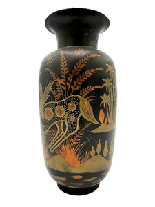 Jarrón de latón vintage de 7" estatuilla antigua SÓLIDA animal decoración del hogar jarra estatua - Imagen 1 de 8