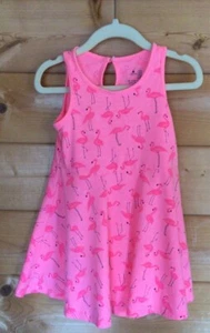Worn in Good Condition Baby Gap Girls Pink Flamingo Dress Age 2 Years - Picture 1 of 6