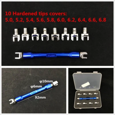 Llave inglesa de radios profesional para motocicletas con 10 puntas endurecidas 5,0-6,8 cubiertas Foto 1 de 4