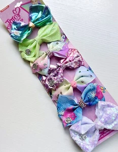 Jojo Siwa Girls Small Hair Bow Set Of Seven Dressy Cute New Accessories - Picture 1 of 8
