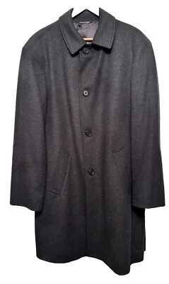 Chaquetón largo negro vintage de lana y cachemir Metropolitan View para hombre talla 42R Foto 1 de 4