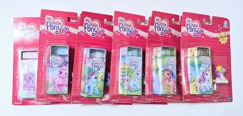 My Little Pony G3 2003 ~ 6 Tiny Tins  New MIB. Minty, Pinkie Pie, Rainbow Dash + Cover