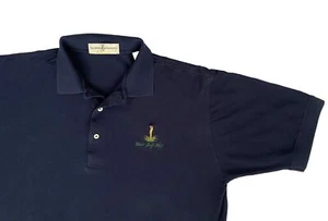 Boston Golf Club Shirt Mens XL Vintage Navy Cotton Fairway Greene Top 100 Polo - Picture 1 of 6
