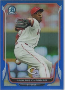 2014 Bowman Chrome Aroldis Chapman Blue Refractor /250 - Picture 1 of 1