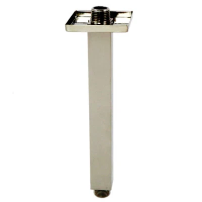 1/2" NPT Brass 6-Inch Straight Square Shower Arm Ceiling Mount Brushed Nickel - Image 1 of 4