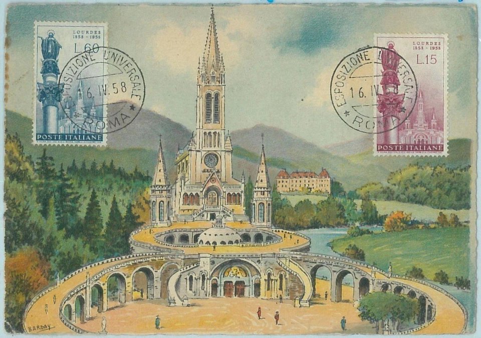 68687 - ITALIA - Historia Postal - TARJETA MÁXIMA 1958 - ARQUITECTURA Religión Foto 1 de 1