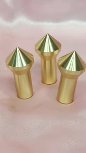 Gunsmith Tools - 3 Brass Muzzle Laps - Rifle Or Pistol Crowning - Lapping Crown - Picture 1 of 9