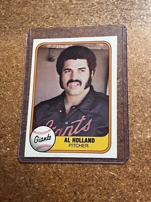 1981 Fleer Baseball # 445 Al Holland - Image 1 of 4