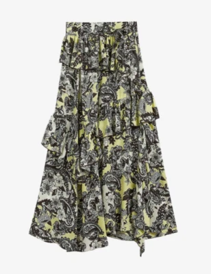 NEW TED BAKER JUMO FLORAL SILK WRAP SKIRT 100% SILK TB SIZE 2 UK 10 - Image 1 of 4