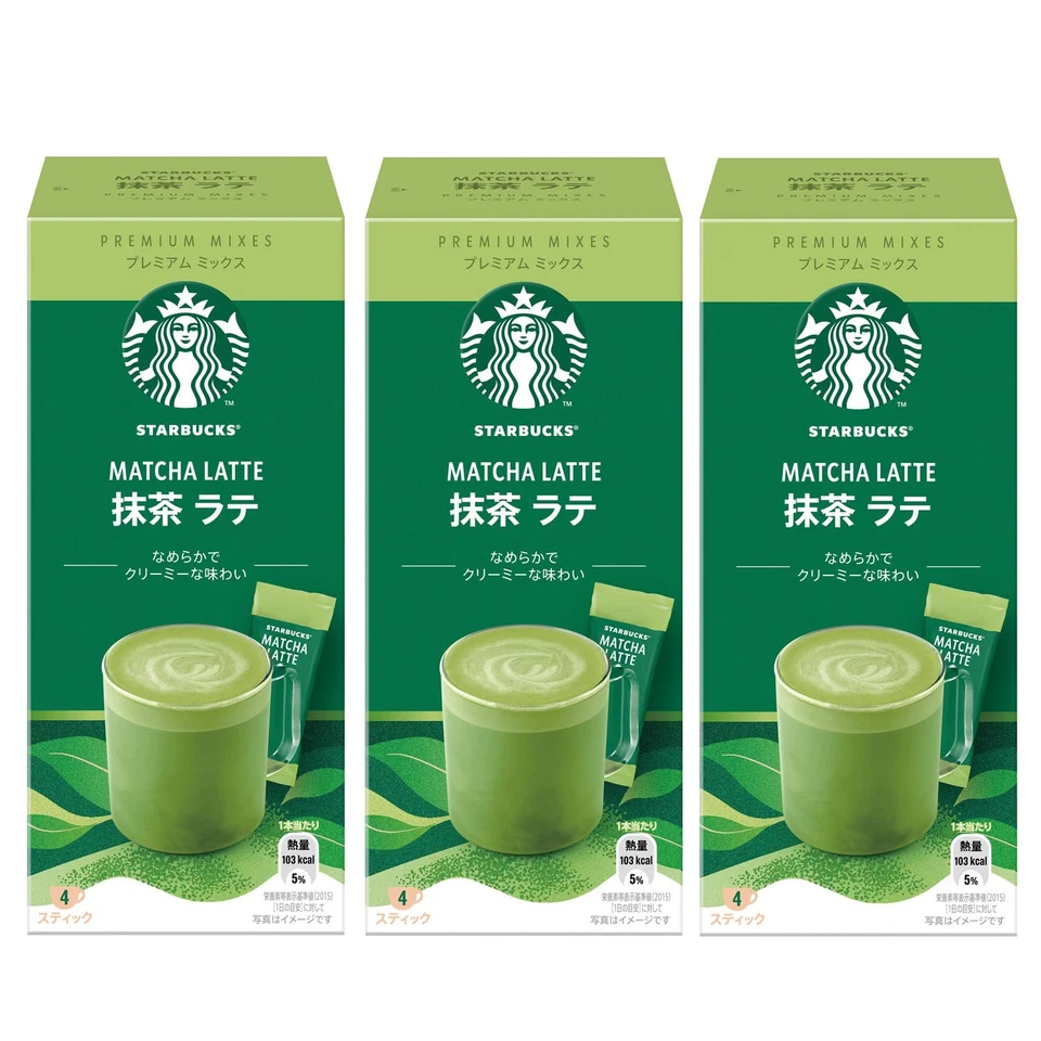 Nestle Starbucks Premium Mix Matcha Latte 4p X 3 Boxes Powder