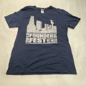 2013 Founders Fest Bier und Musik Grand Rapids T-Shirt blau Konzert Tee Größe L - Bild 1 von 7